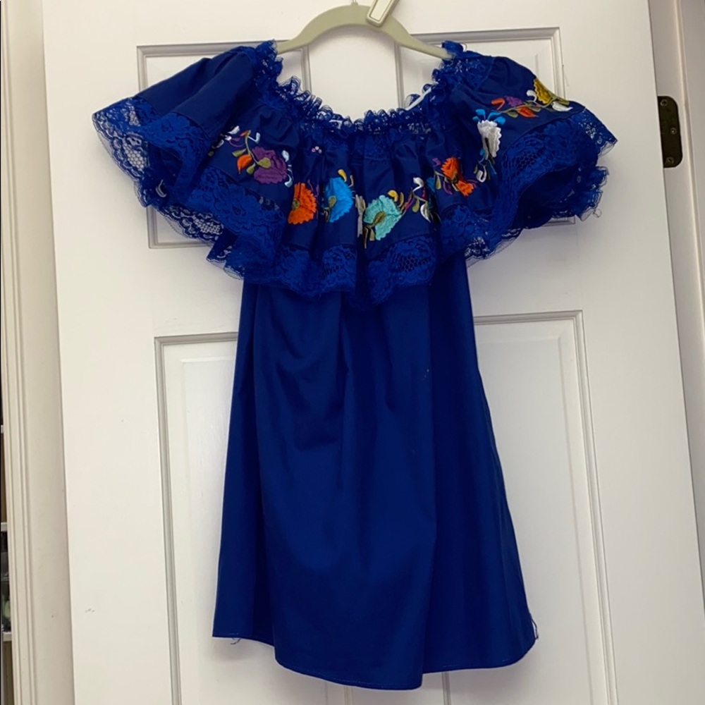 Fiesta San Antonio Embroidered Off the Shoulder Top